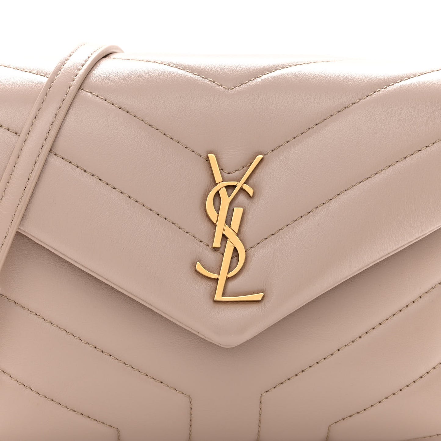 Calfskin Y Quilted Monogram Toy Loulou Crossbody Bag Nude Powder