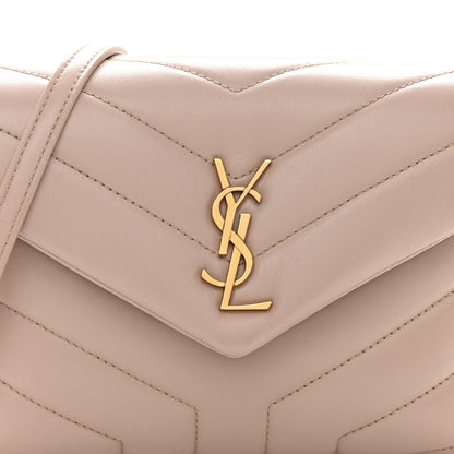Saint Laurent Calfskin Y Quilted Monogram Toy Loulou Crossbody Bag Nude Powder 9 of 11