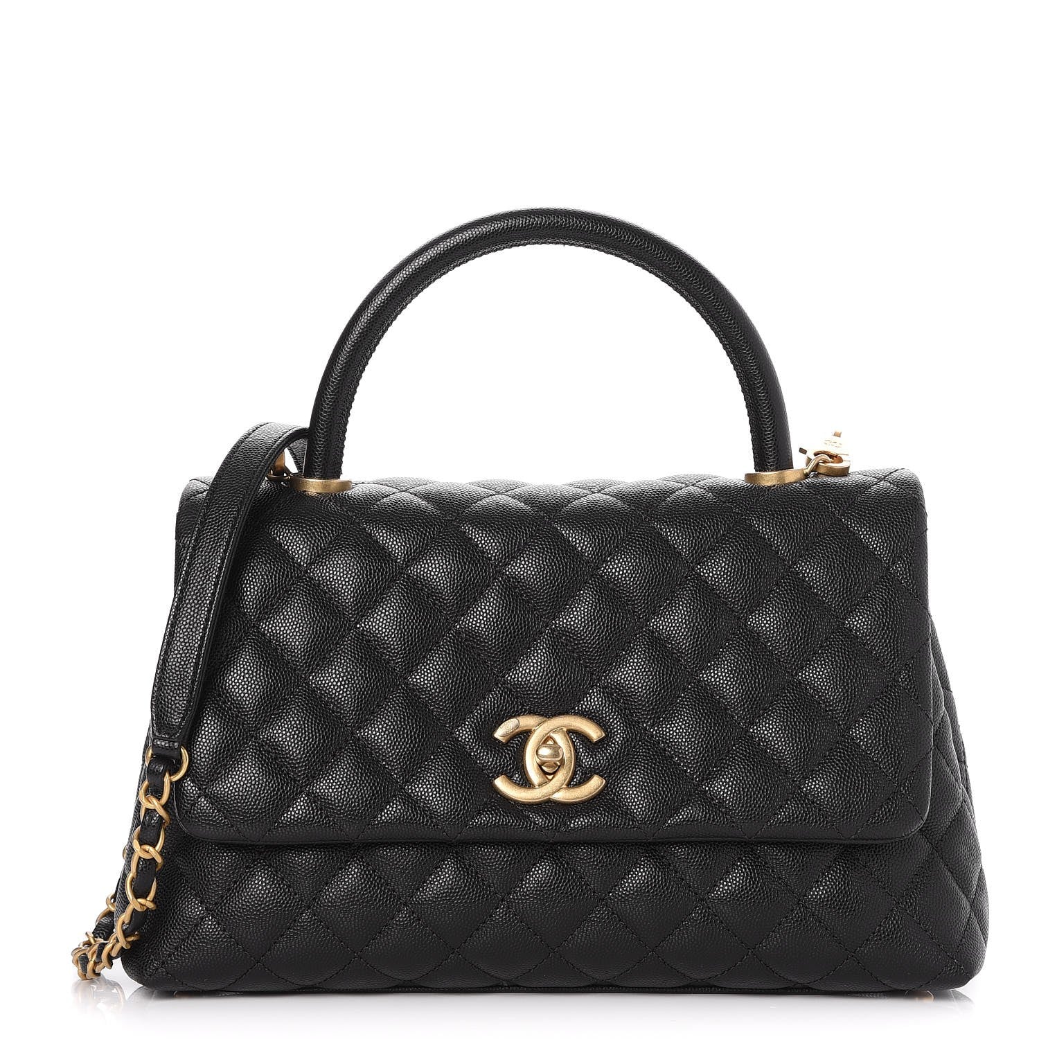 Chanel Caviar Quilted Small Coco Handle Flap Black 1 of 7