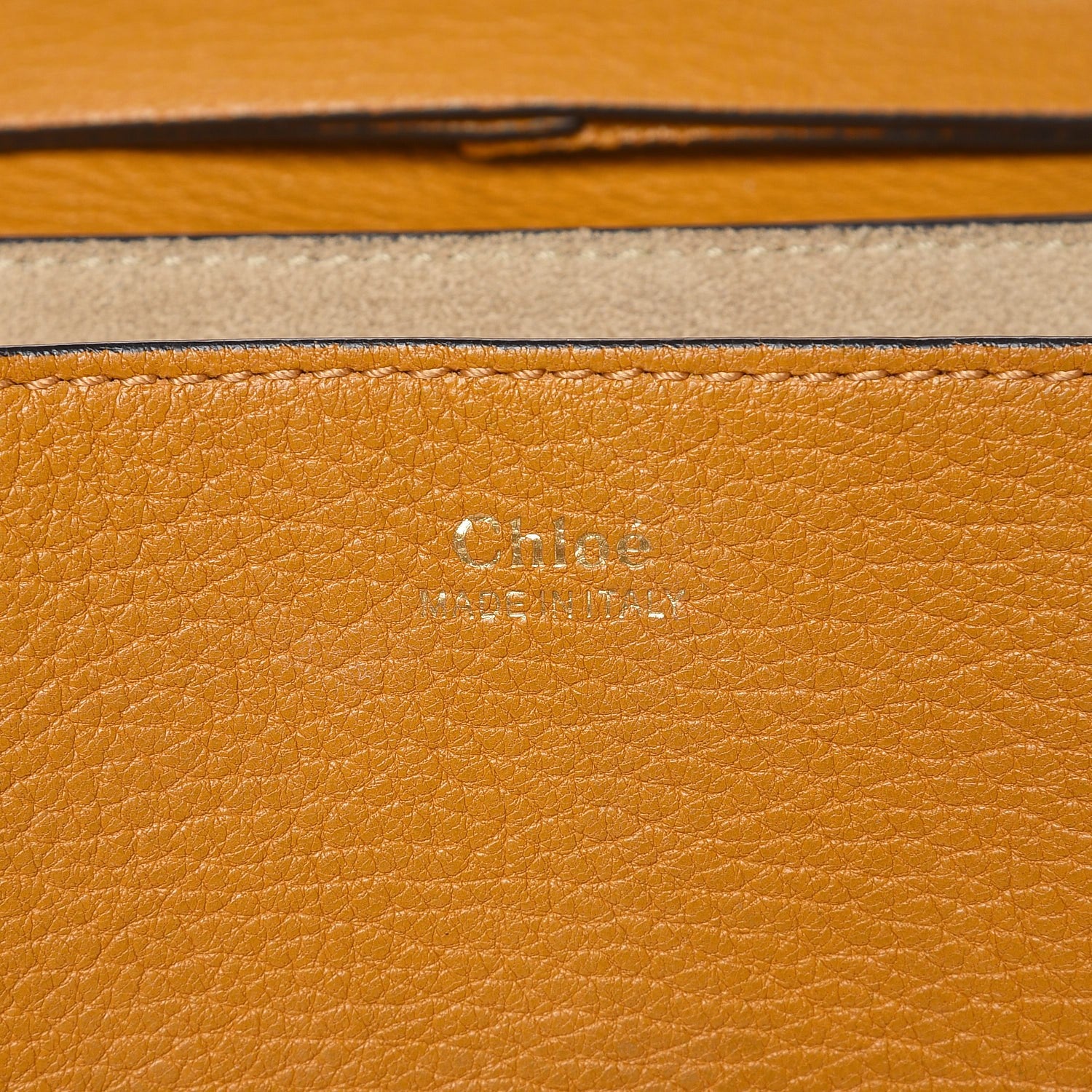 Chloe Grained Lambskin Medium Drew Shoulder Bag Mustard 6 of 10