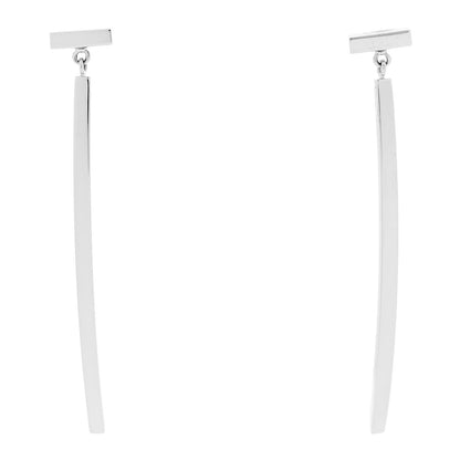 Tiffany 18K White Gold T Bar Earrings 1 of 6
