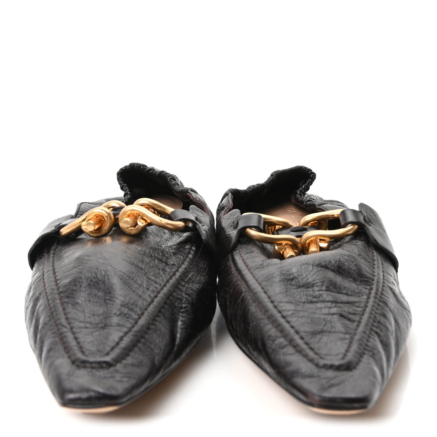 Crushed Nappa Madame Loafers 40.5 Black