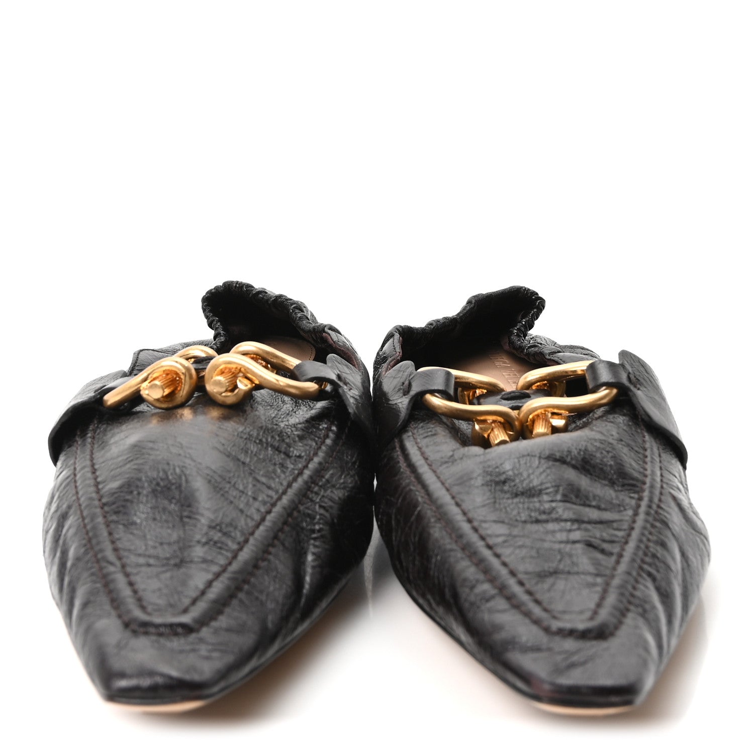 Bottega Veneta Crushed Nappa Madame Loafers 40.5 Black 3 of 8