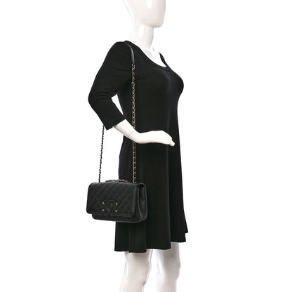Chanel Caviar Quilted Medium CC Filigree Flap Black 2 of 10