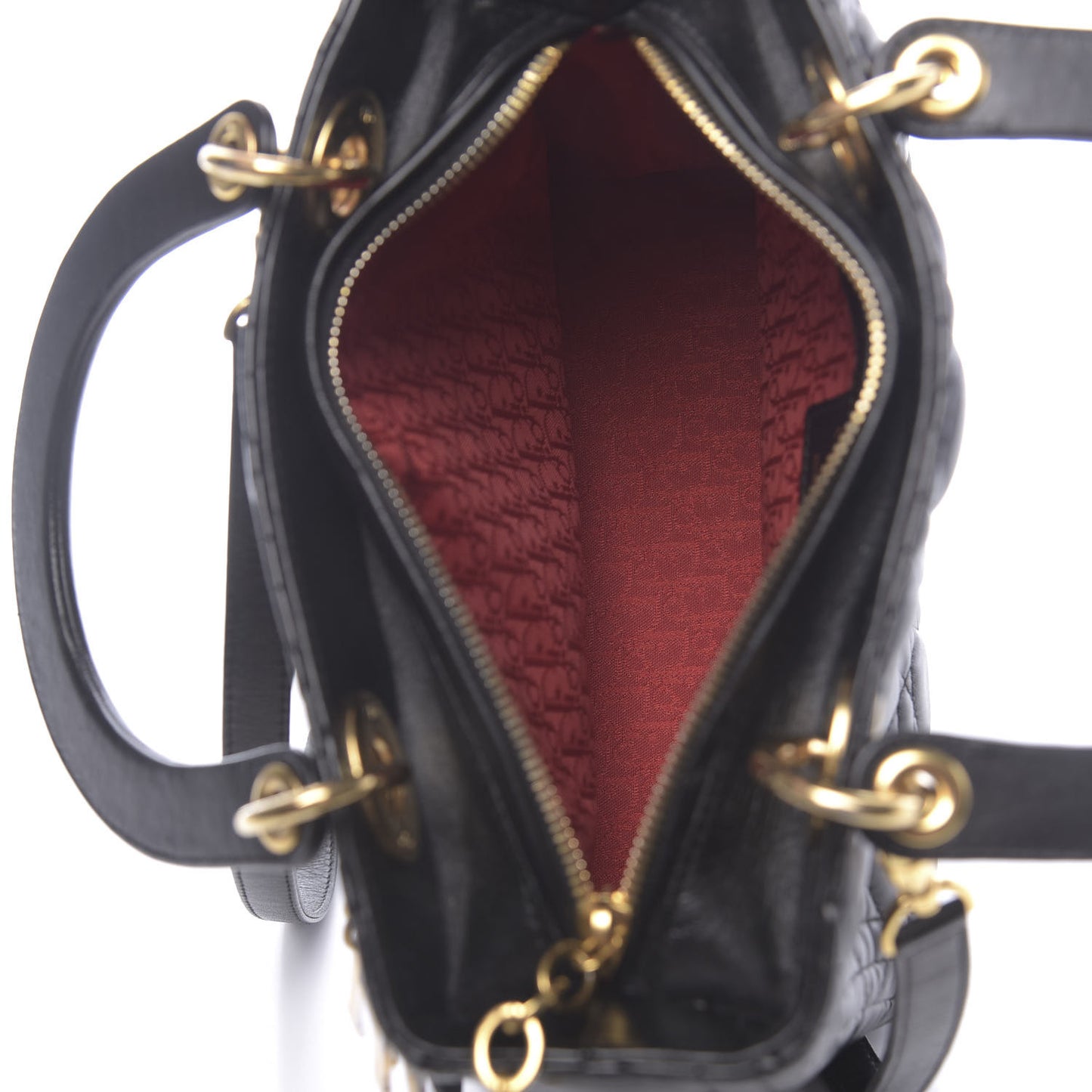 Lambskin Cannage Medium Lady Dior Black
