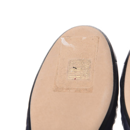 Chanel Lambskin CC Cap Toe Ballerina Flats 36 Navy 9 of 10
