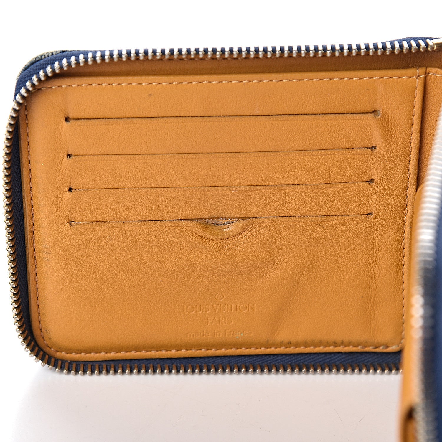 Louis Vuitton Denim Zip Compact Wallet Blue 7 of 9