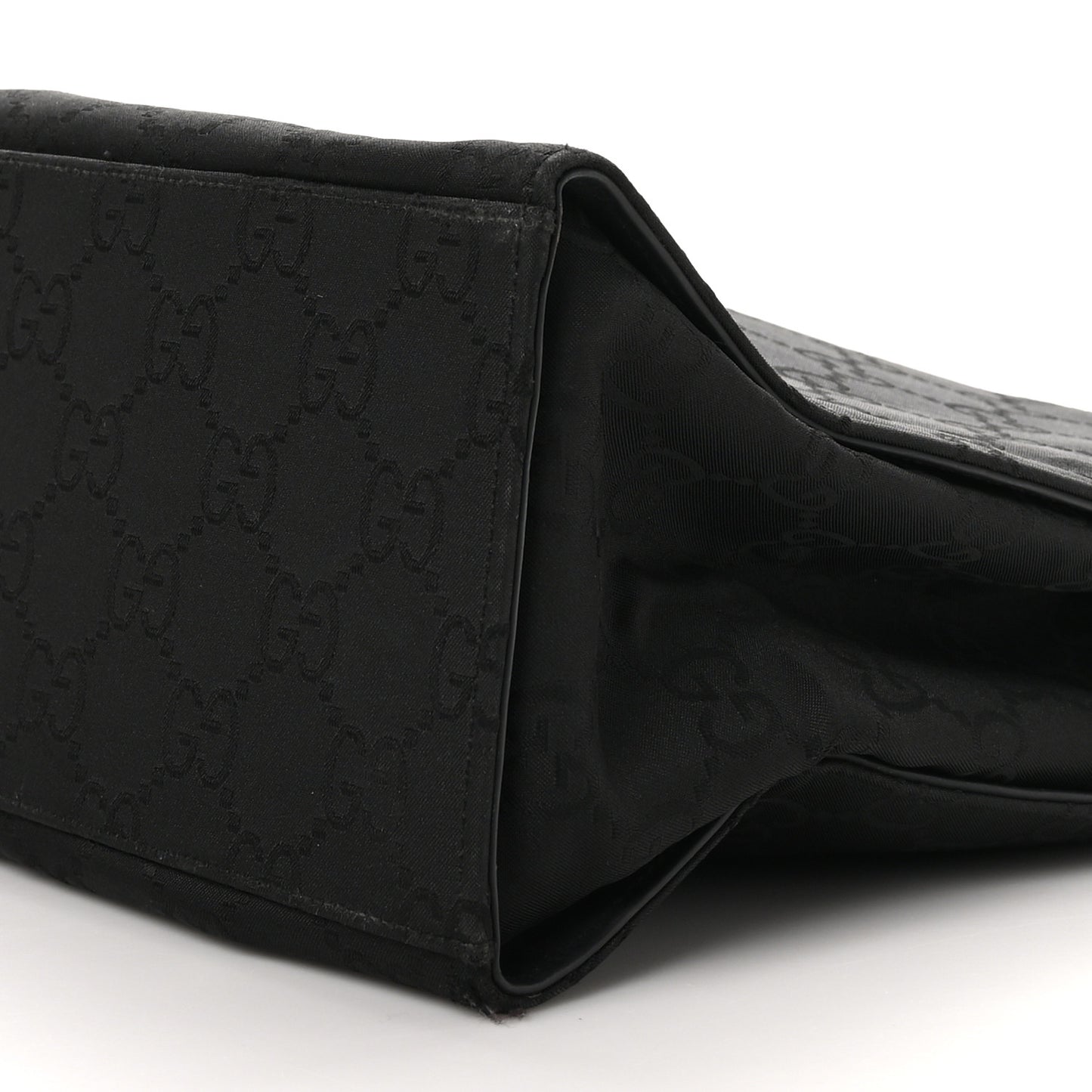 Nylon Monogram Bamboo Handle Bag Black