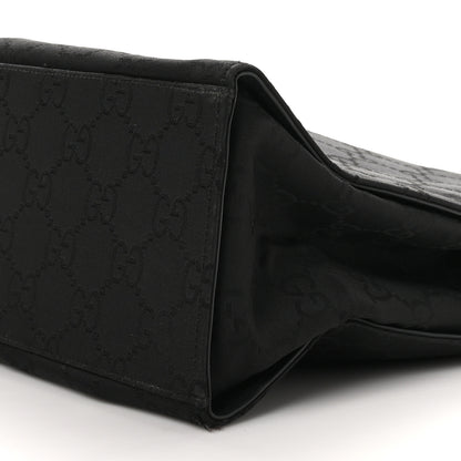 Gucci Nylon Monogram Bamboo Handle Bag Black 10 of 11