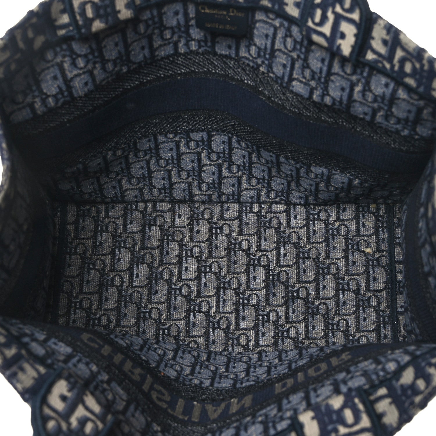 Christian Dior Oblique Medium Book Tote Blue Multicolor 5 of 9