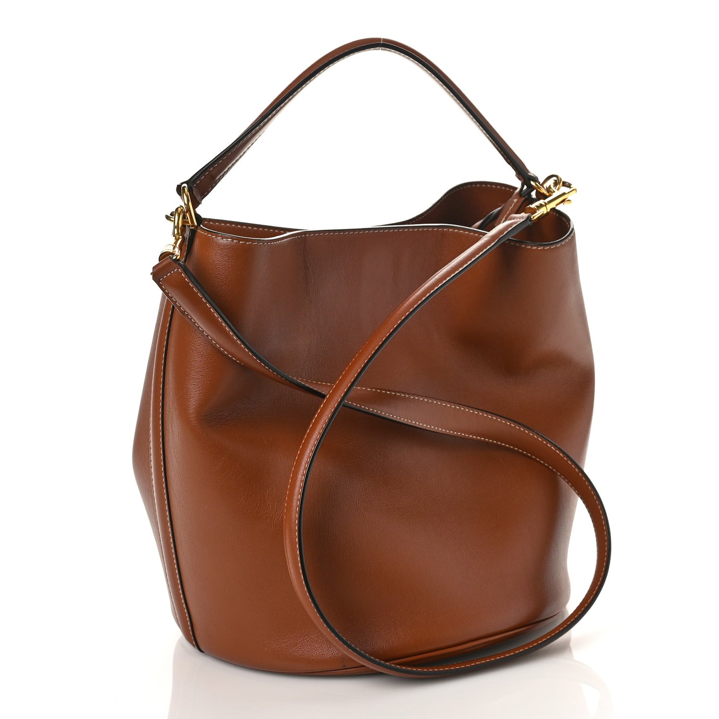 Smooth Calfskin Bucket 16 Bag Tan