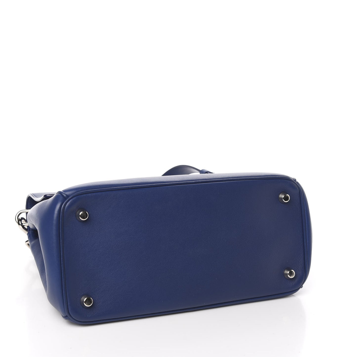 Smooth Calfskin Small Tri-Color Be Dior Flap Blue Celeste Deep Green