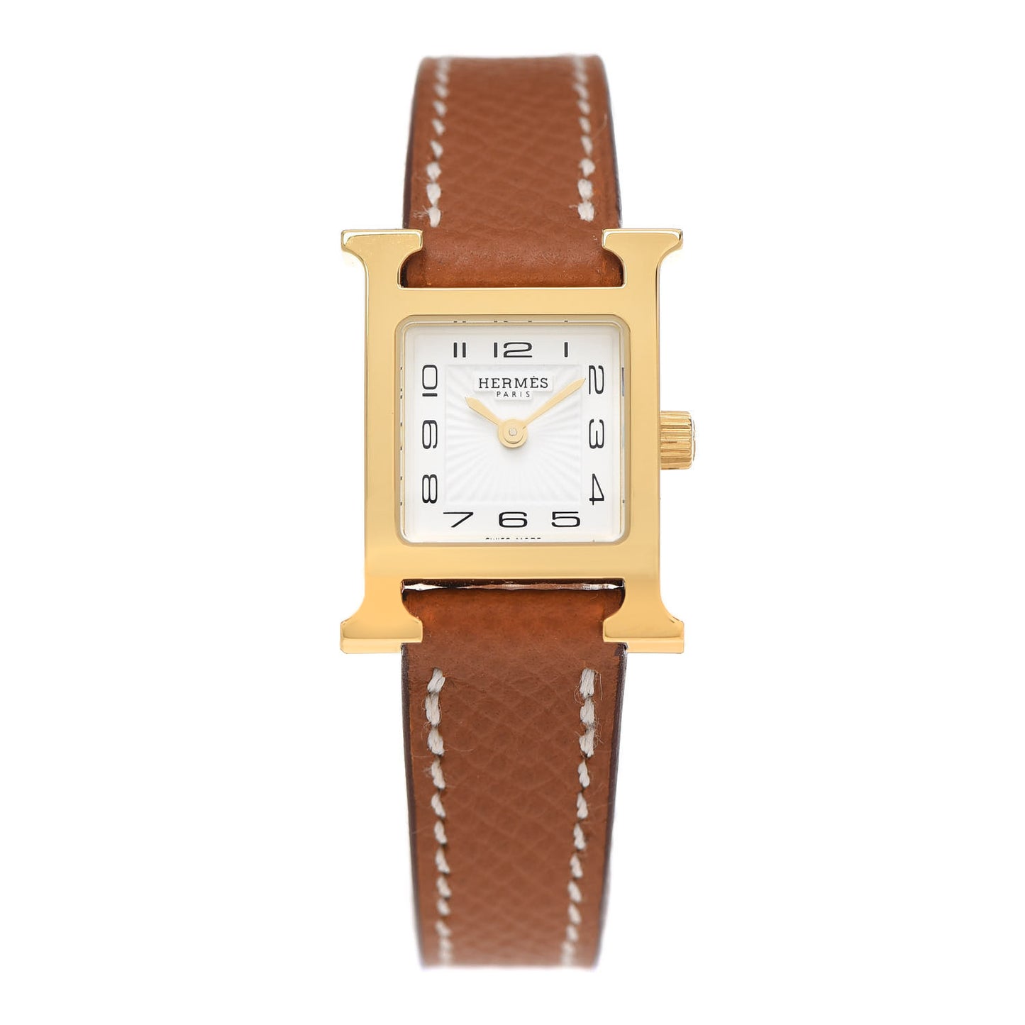 Stainless Steel Epsom 17.2mm Heure H Hour Quartz Watch Gold