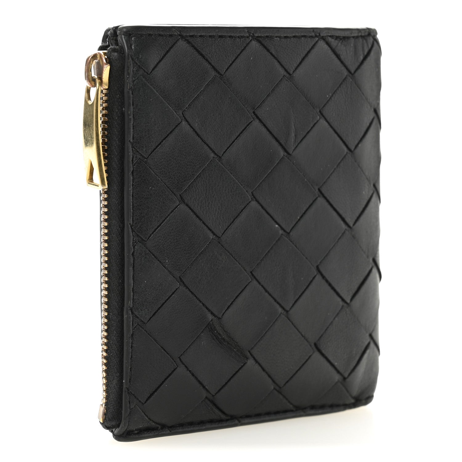 Bottega Veneta Nappa Intrecciato Bifold Zip Wallet Black 3 of 8