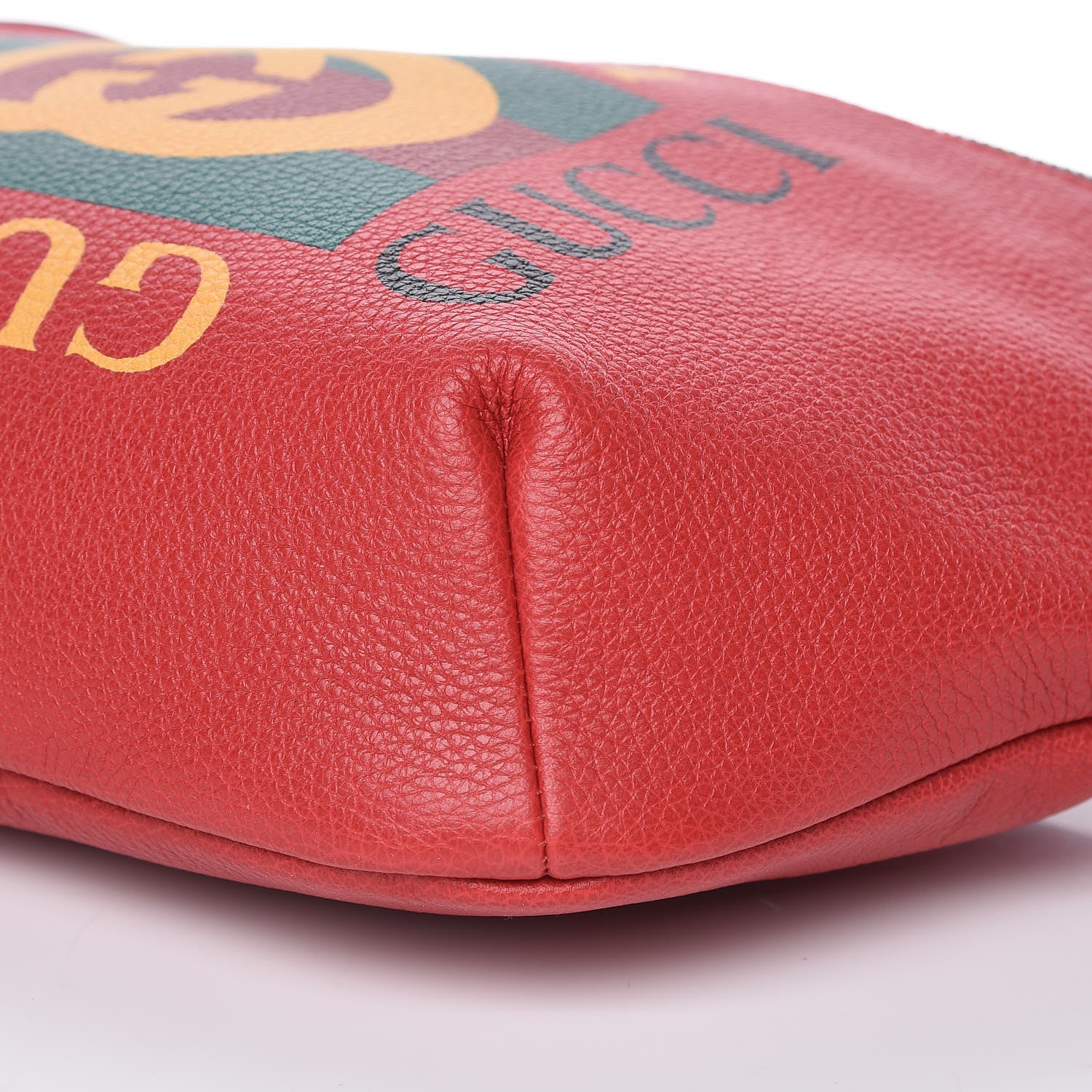 Gucci Grained Calfskin Logo Belt Bag Hibiscus Red 9 of 9