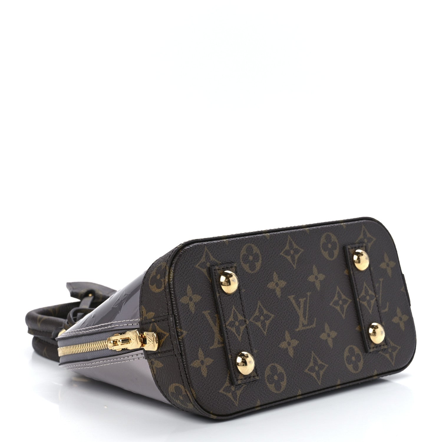 Louis Vuitton Vernis Monogram Alma BB Taupe Metallise 4 of 10