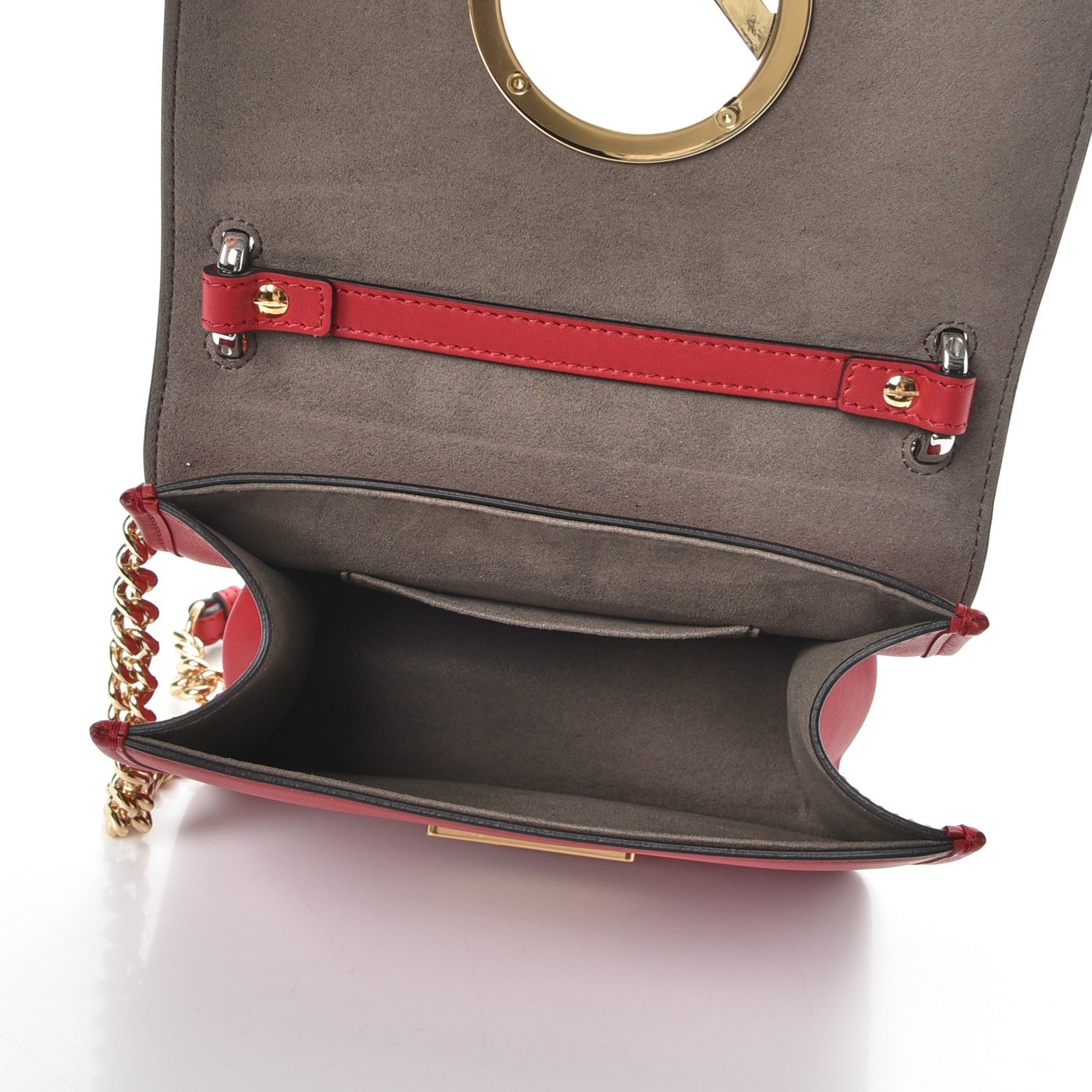Fendi Vitello Century Opaco F is Fendi Small Kan I Shoulder Bag Fragola 5 of 7