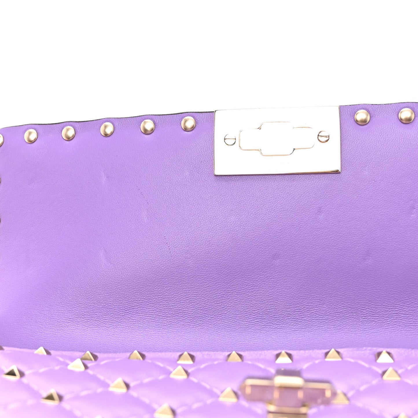 Nappa Medium Rockstud Spike Shoulder Bag Glicine