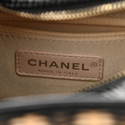 Chanel Rattan Calfskin Small Gabrielle Hobo Beige Black 10 of 13