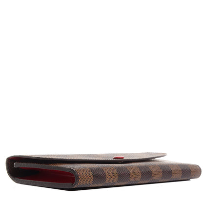Louis Vuitton Damier Ebene Emilie Wallet Red 4 of 8