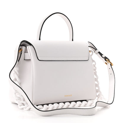Versace Calfskin Medium La Medusa Top Handle Handbag Optical White 3 of 9
