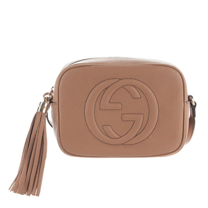 Gucci Pebbled Calfskin Small Soho Disco Bag Camelia 1 of 7
