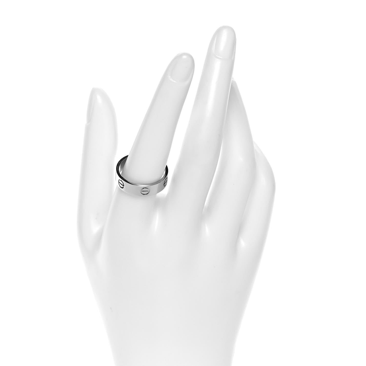 Cartier 18K White Gold 5.5mm LOVE Ring 59 8.75 2 of 4