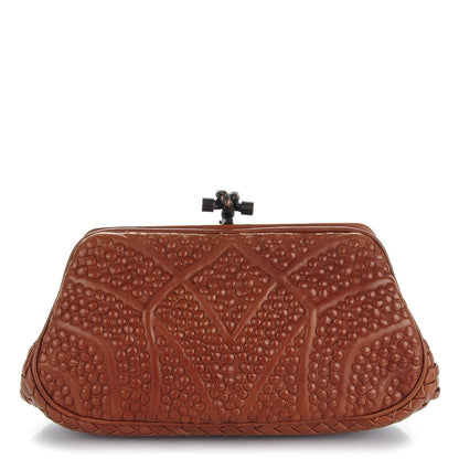 Bottega Veneta Nappa San Marco Knot Clutch Tea 2 of 16