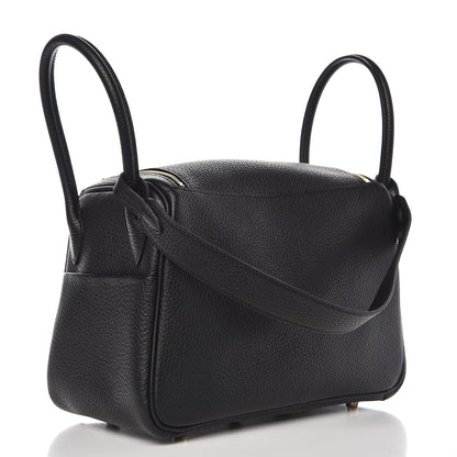 Hermes Taurillon Clemence Lindy 26 Black 3 of 8