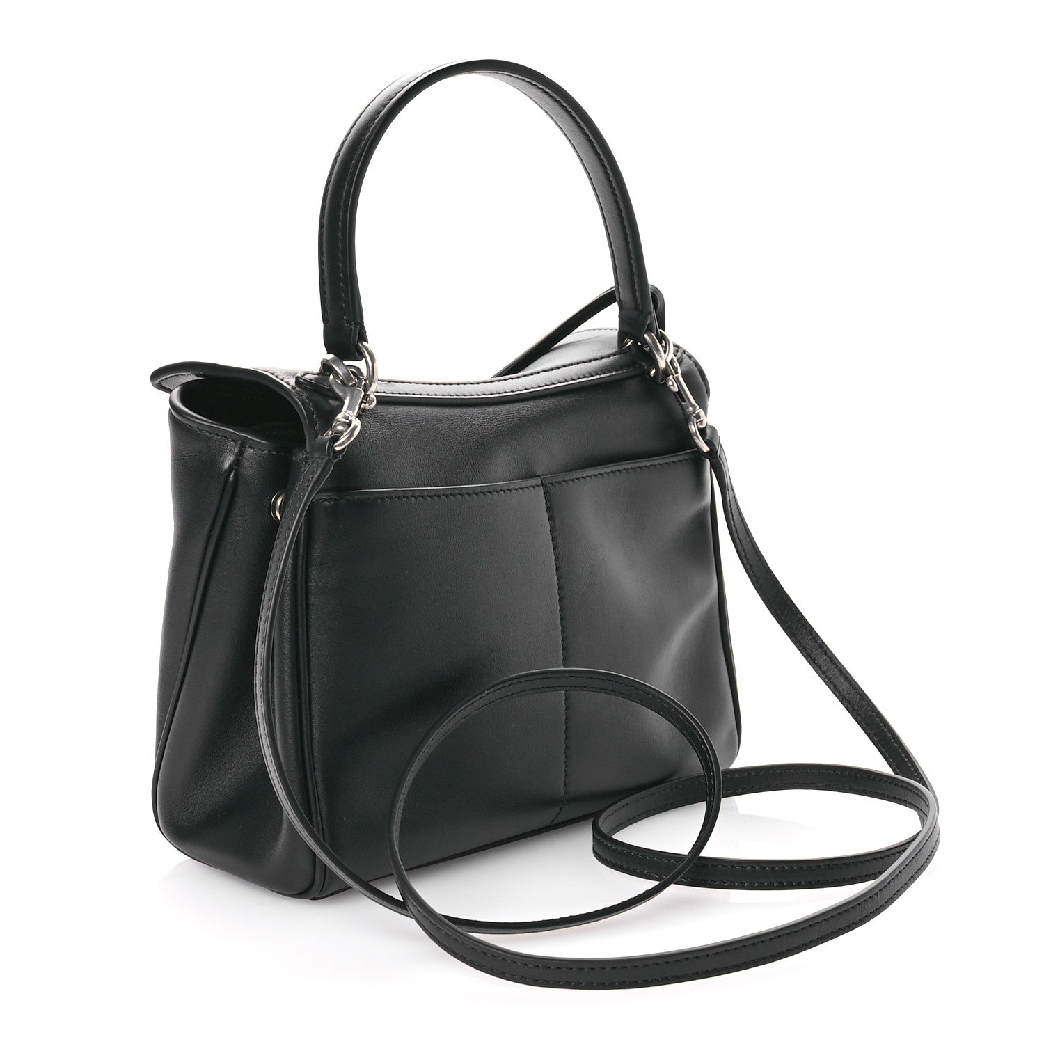Balenciaga Natural Smooth Calfskin Mini Rodeo Top Handle Handbag Black 3 of 10
