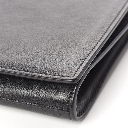 Saint Laurent Calfskin Monogram Large Belle De Jour Clutch Black 17 of 21
