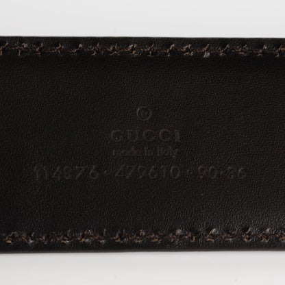 Gucci Guccissima Interlocking G 40mm Belt 90 36 Chocolate 4 of 4