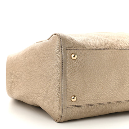 Gucci Metallic Pebbled Calfskin Medium Soho Shoulder Bag Gold 9 of 11