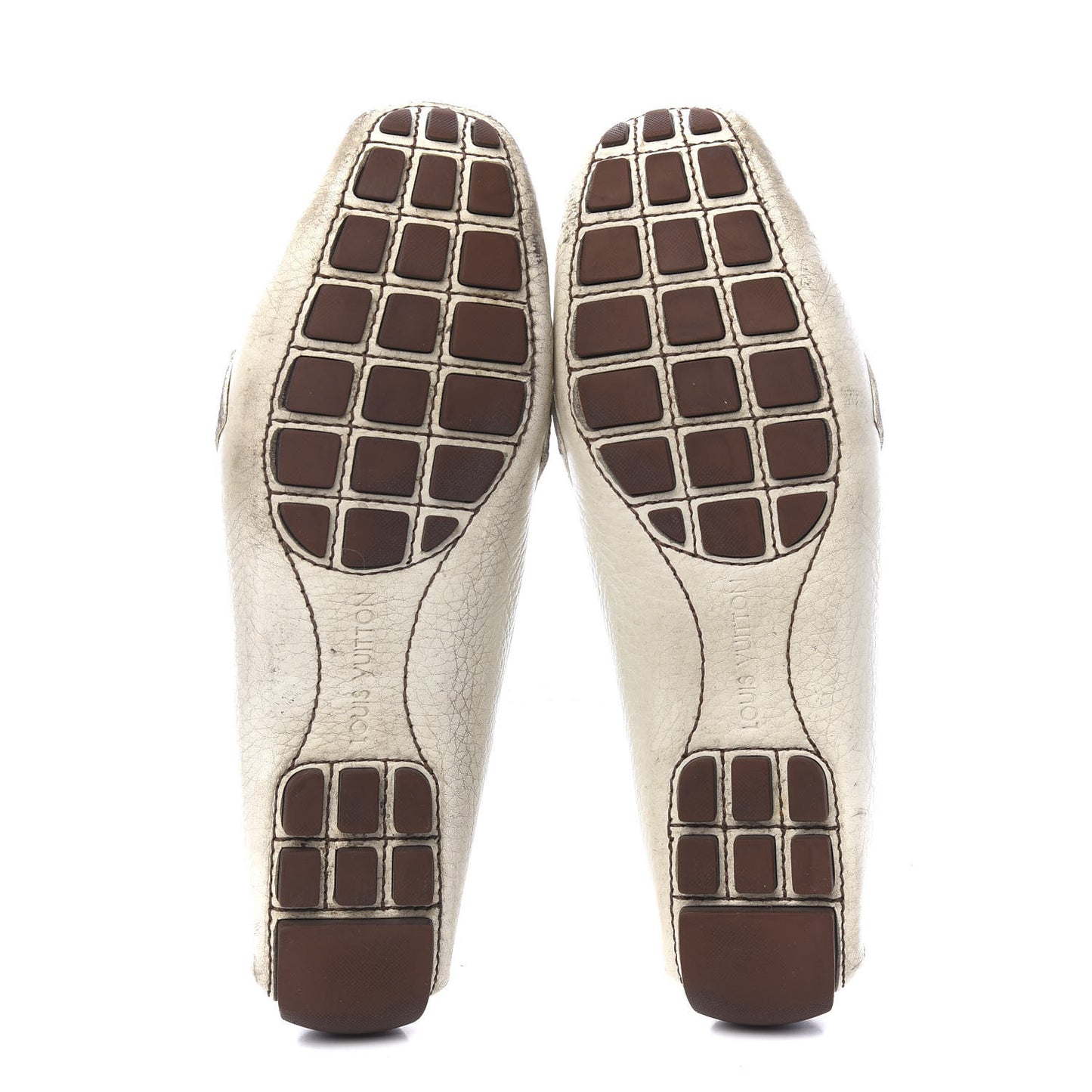 Grained Calfskin Oxford Loafers 38.5 White