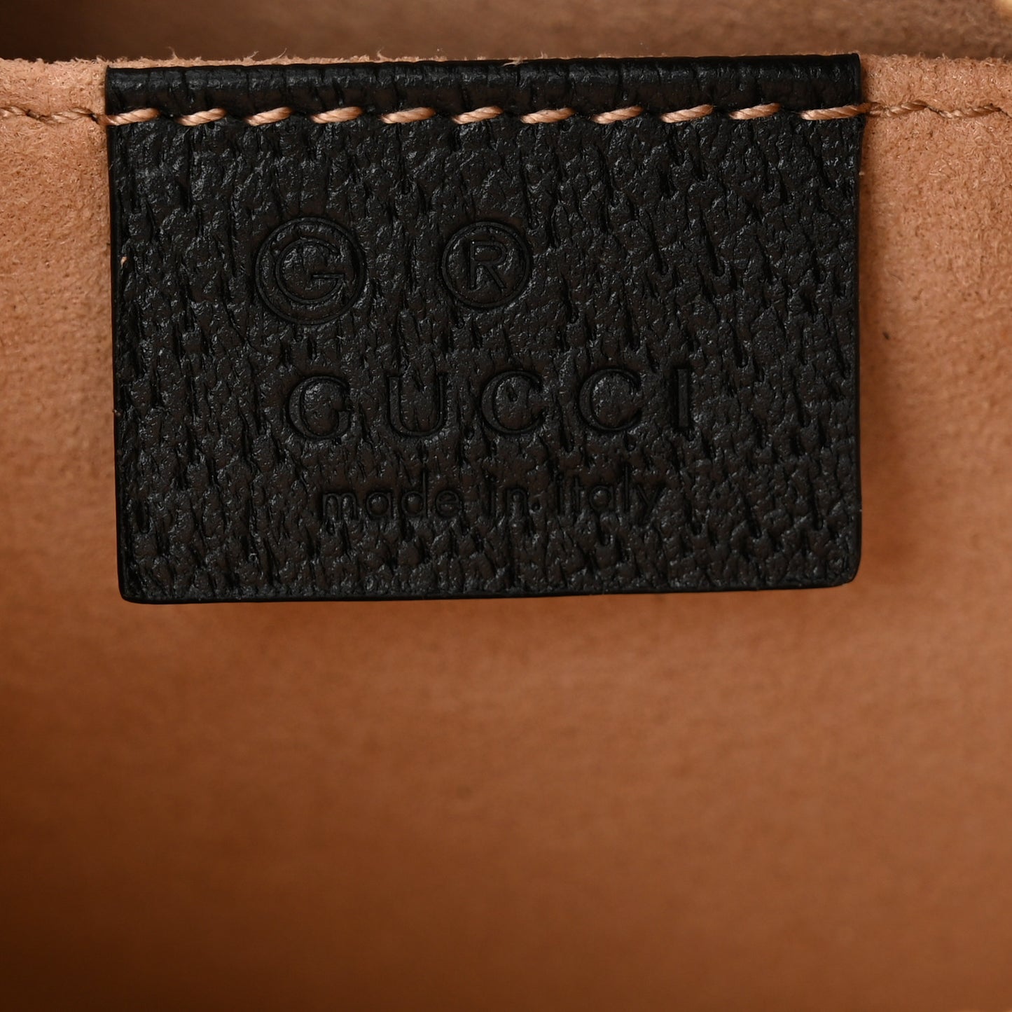 Calfskin Web Mini Ophidia Shoulder Bag Black