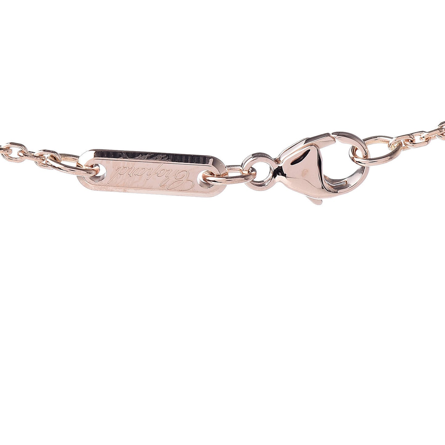 18K Rose Gold Happy Diamonds Round Pendant Necklace