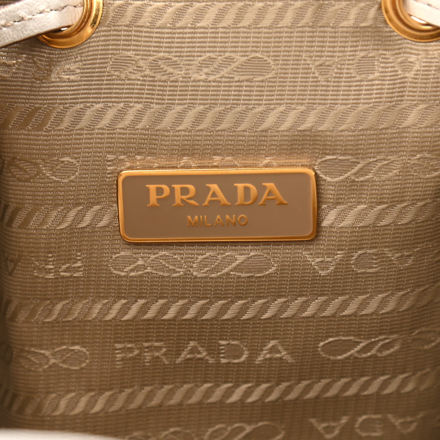 Prada Jacquard Logo Mini Bucket Crossbody Bag Corda Talco 6 of 11