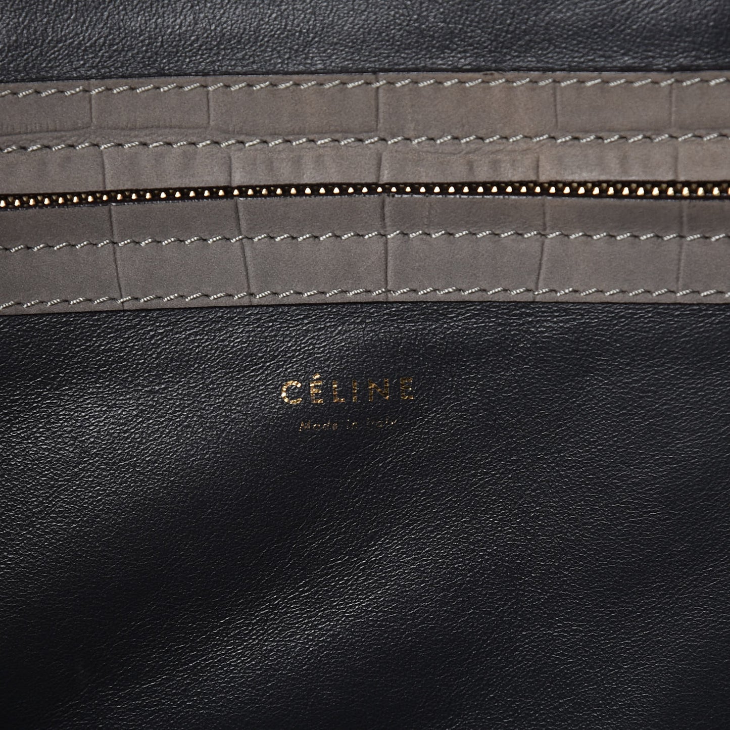 Crocodile Embossed Nubuck Medium Phantom Luggage Grey