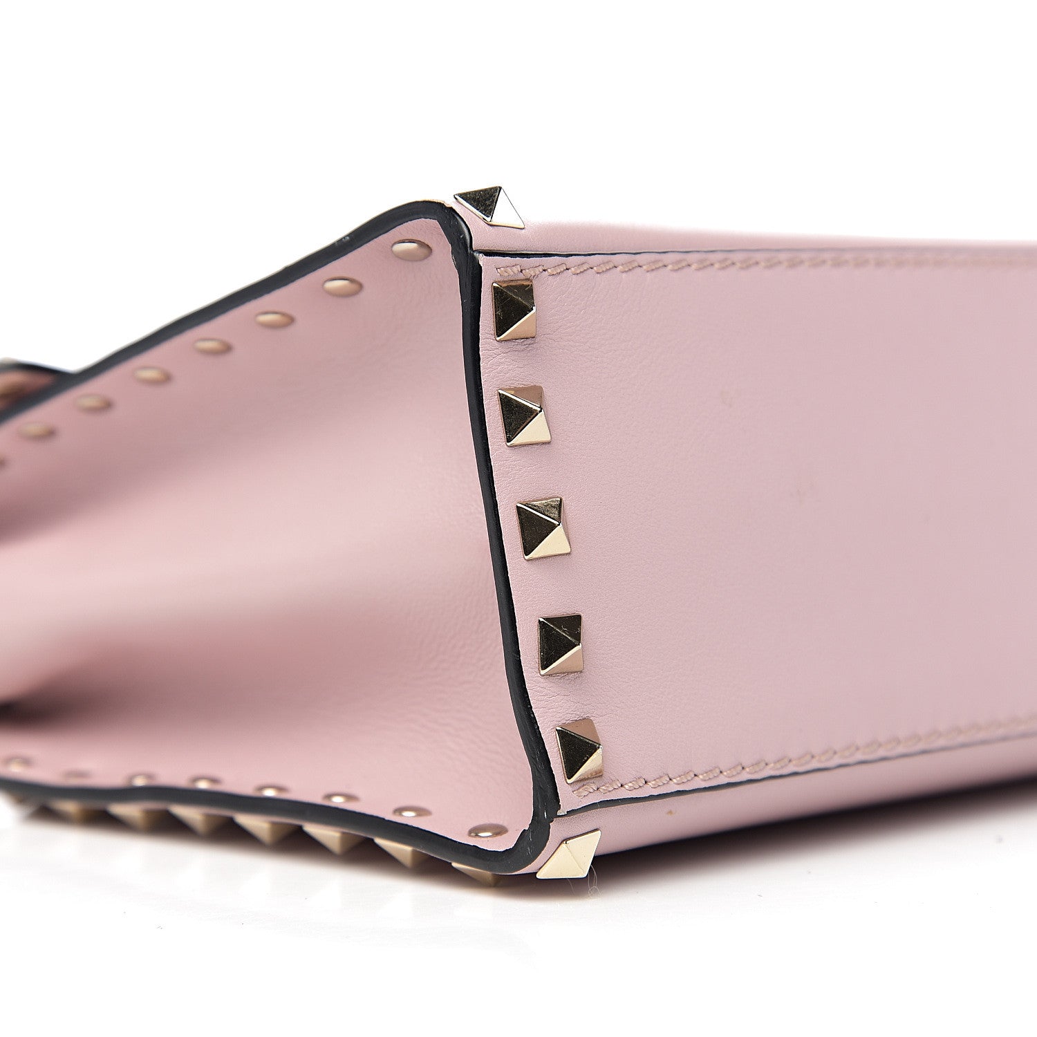Valentino Garavani Vitello Small Rockstud Single Handle Flap Bag Cipria 8 of 10