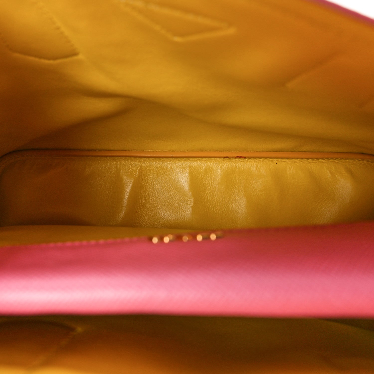 Prada Saffiano Cuir Small Bi-Color Double Bag Begonia Sole 5 of 9