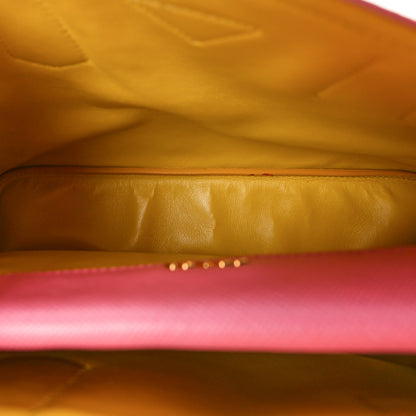 Prada Saffiano Cuir Small Bi-Color Double Bag Begonia Sole 5 of 9