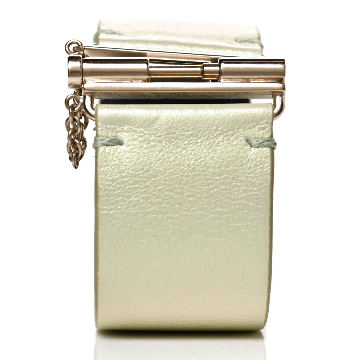Chanel Calfskin CC Cuff M Green Gold 3 of 5