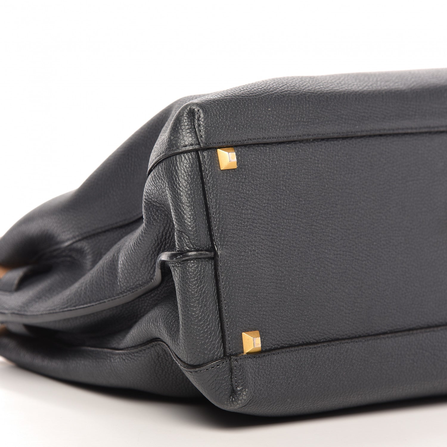 MCM Grained Calfskin Large Milla Tote Phantom Grey 6 of 9