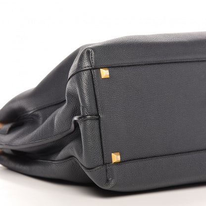 MCM Grained Calfskin Large Milla Tote Phantom Grey 8 of 13