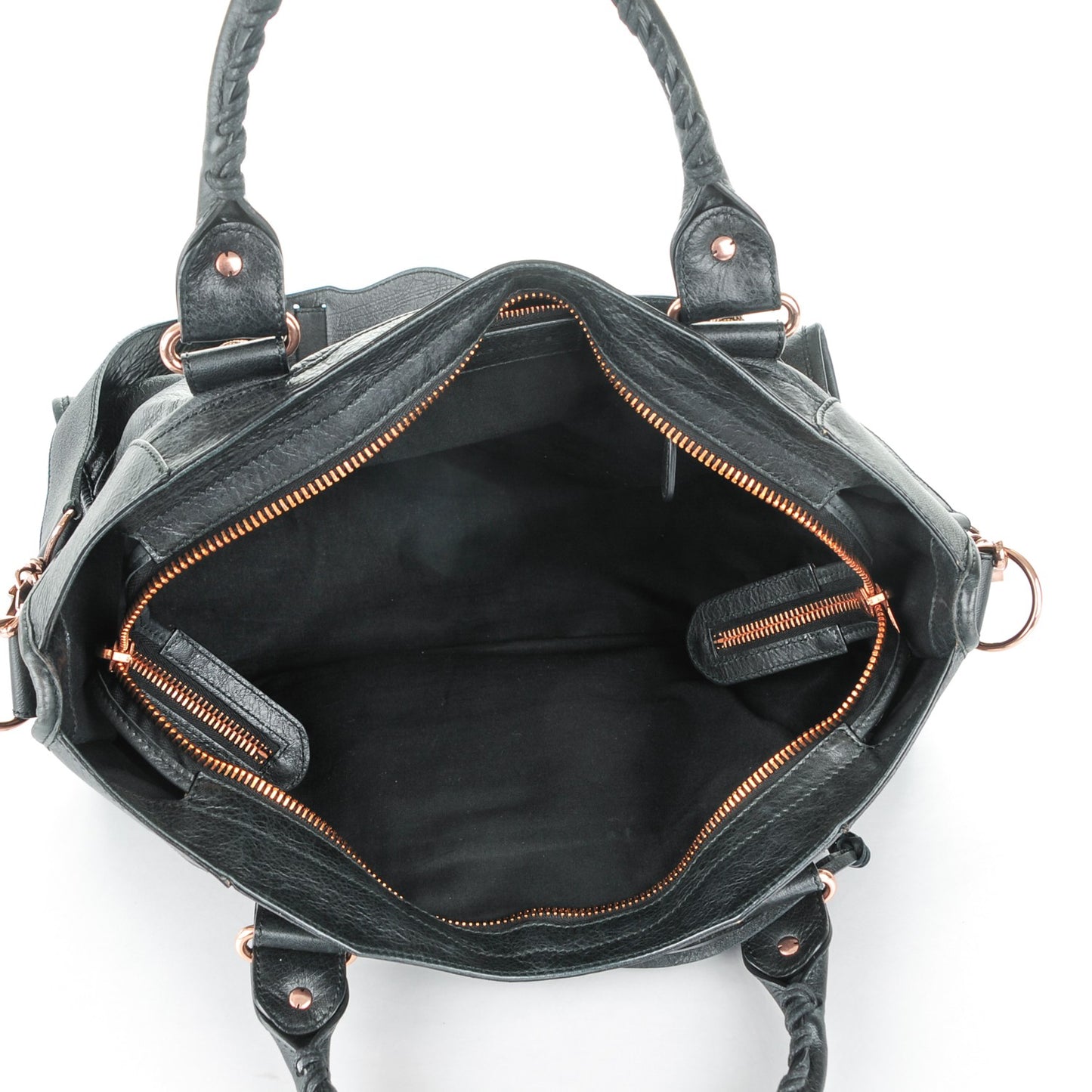 Agneau Giant 21 Rose Gold Hardware Part Time Black