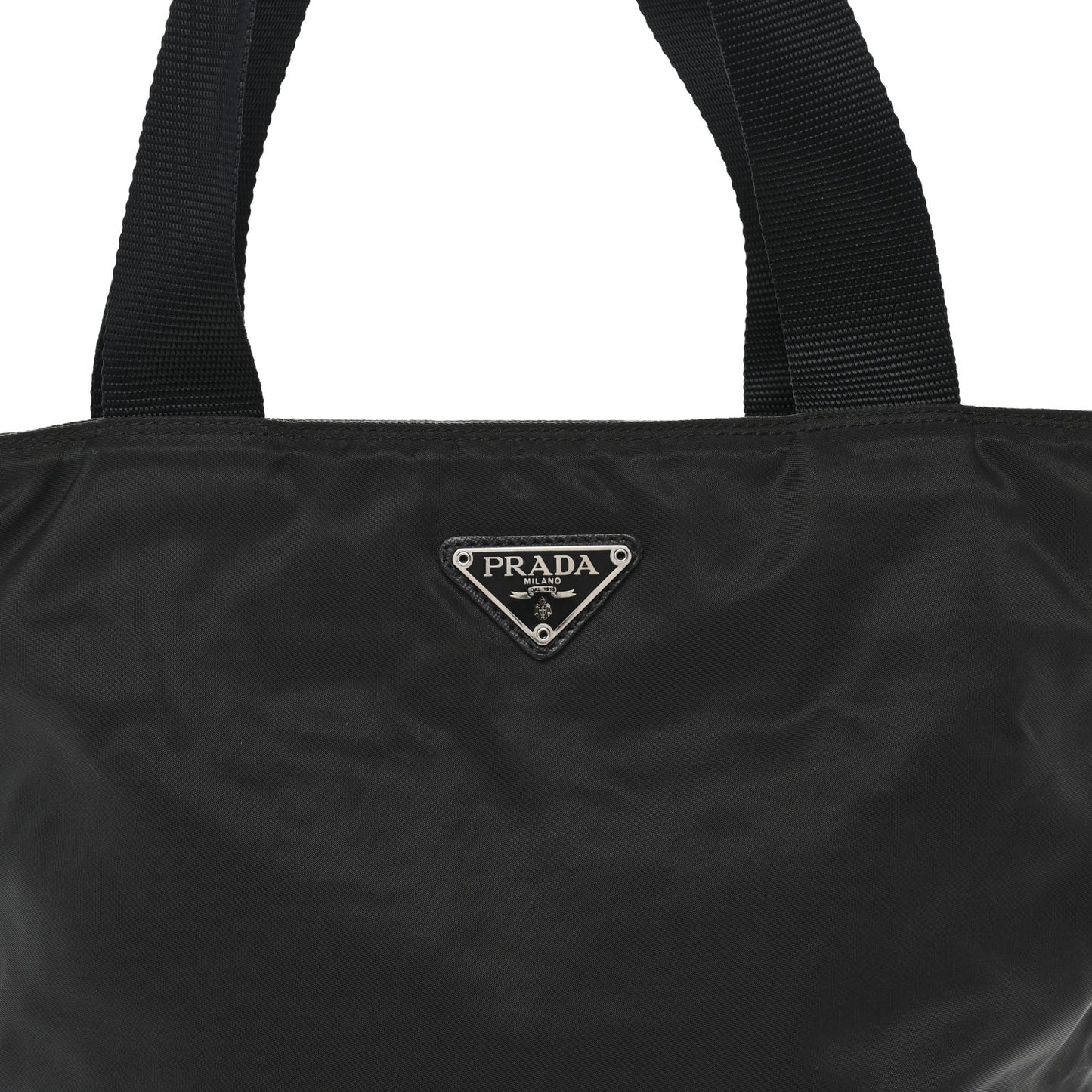 Tessuto Nylon Triangle Tote Mimetico Black