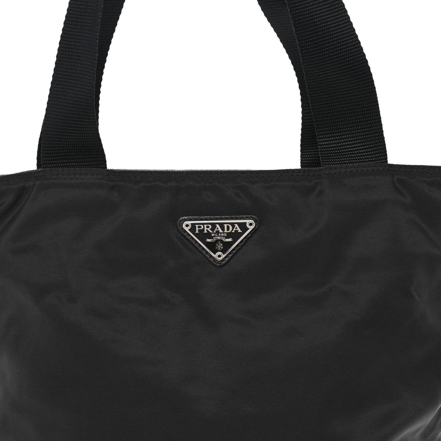 Prada Tessuto Nylon Triangle Tote Mimetico Black 8 of 13