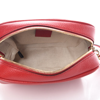 Gucci Pebbled Calfskin Small Soho Disco Bag Vibrant Red 5 of 7
