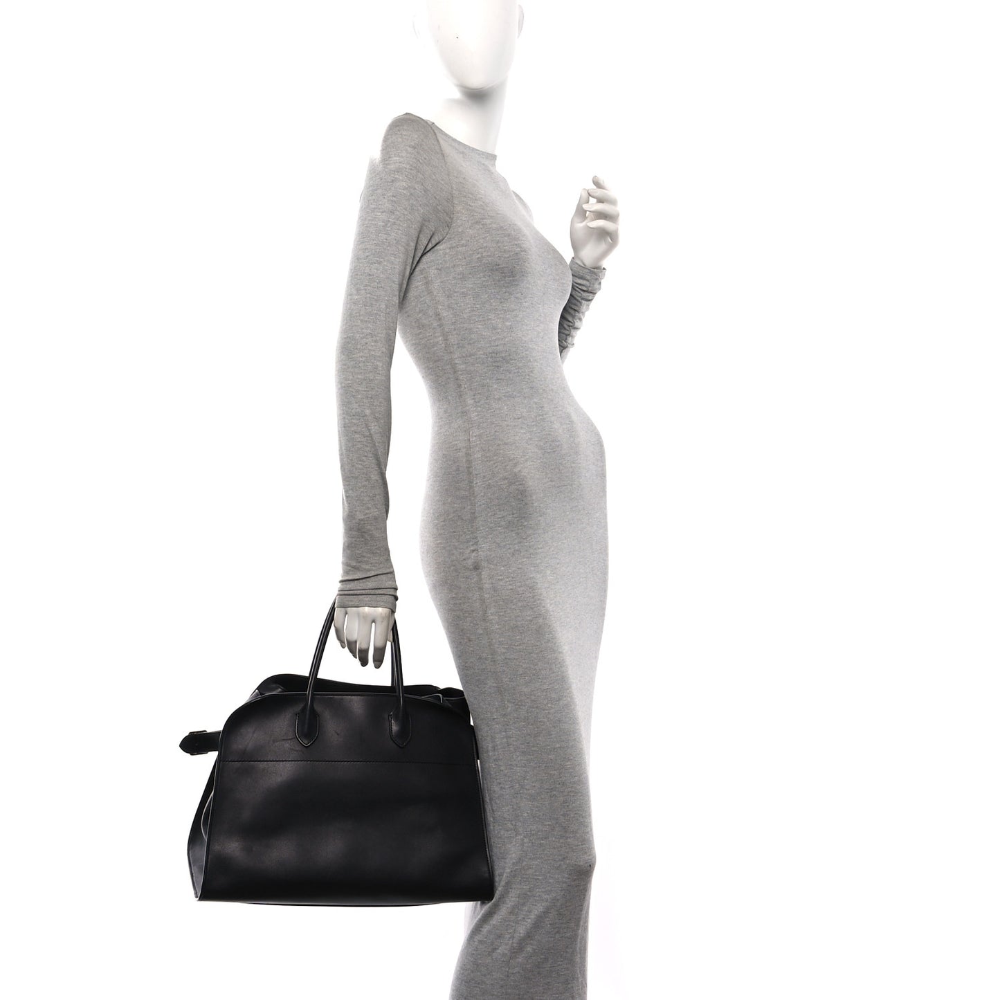 Polished Saddle Calfskin Soft Margaux 15 Black