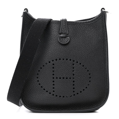 Hermes Taurillon Clemence Evelyne TPM Black 1 of 14